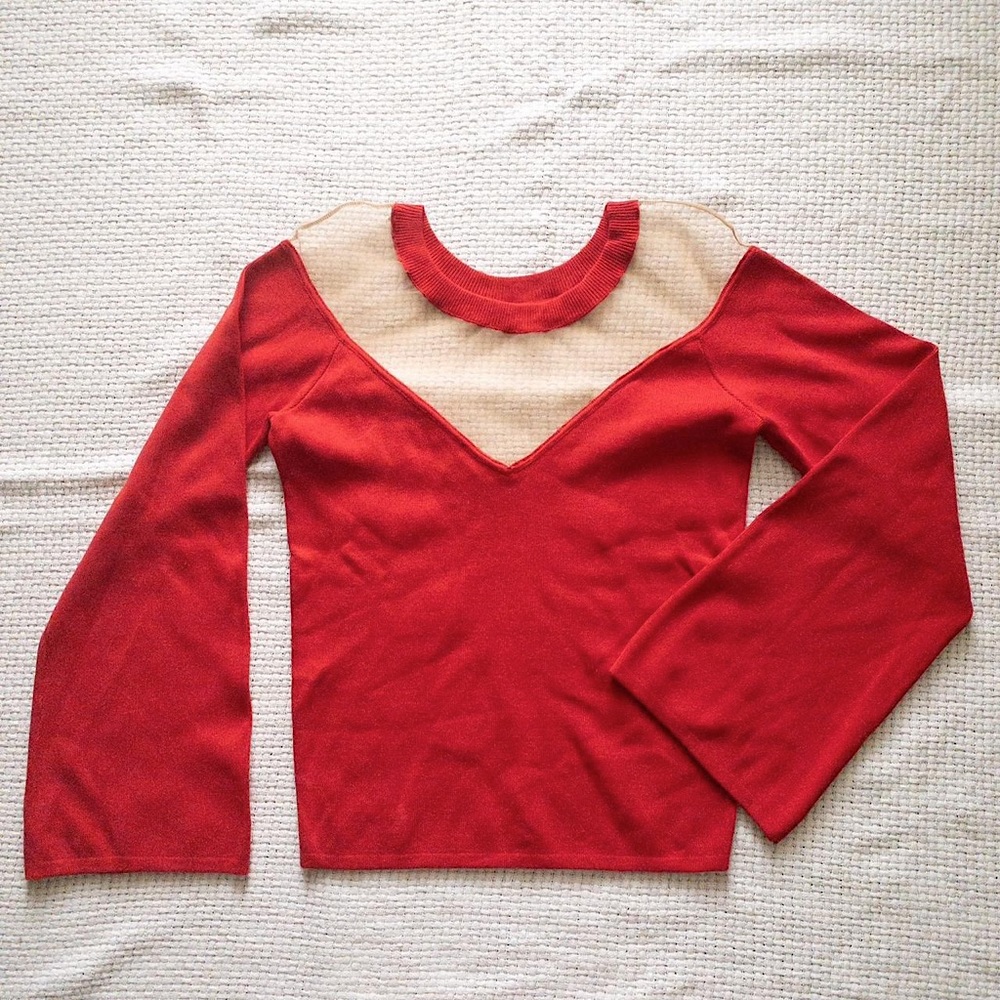 Lucy Paris Red Long Sleeve Shirt